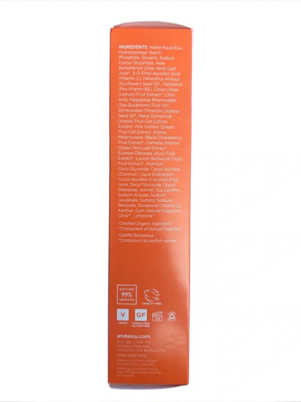 Andalou Naturals | Creamy Cleanser Meyer Lemon + C | Brightening Fruit Stem Cell